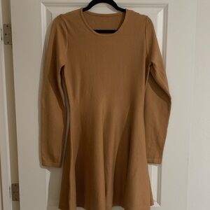 Commense Tan Long Sleeve Dress